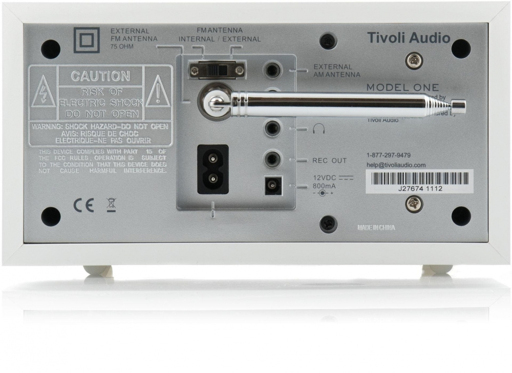 Tivoli Audio Model One, FM-bordsradio vit/silver