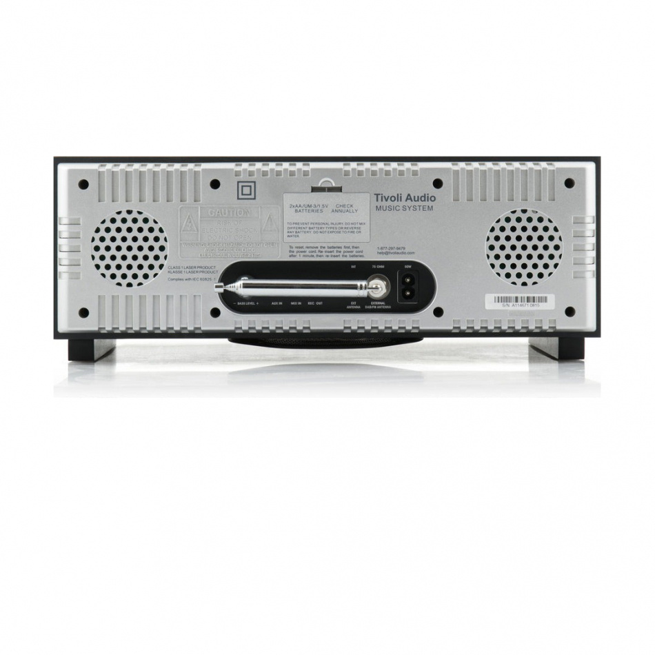 Tivoli Audio Music System Plus med CD, Bluetooth & radio, svart/silver