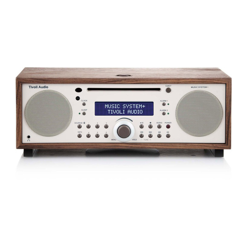Tivoli Audio Music System Plus med CD, Bluetooth & radio, valnöt/beige