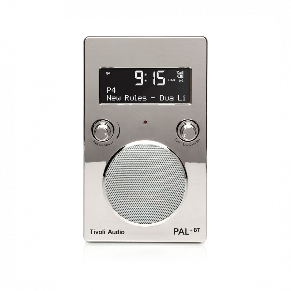 Tivoli Audio PAL+ BT gen 2, vattentålig DAB/FM-radio med Bluetooth, krom