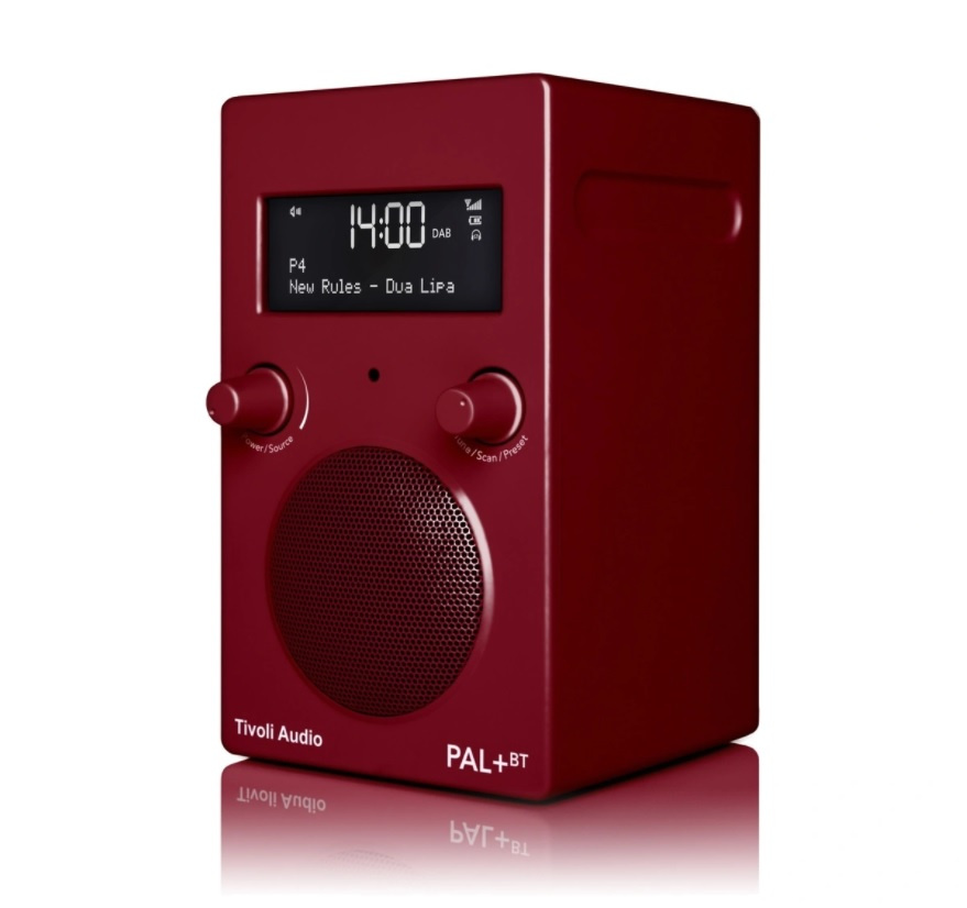 Tivoli Audio PAL+ BT gen 2, vattentålig DAB/FM-radio med Bluetooth, röd