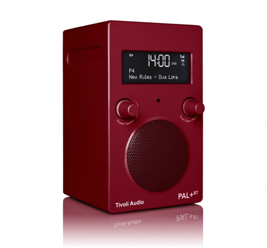 Tivoli Audio PAL+ BT gen 2, vattentålig DAB/FM-radio med Bluetooth, röd