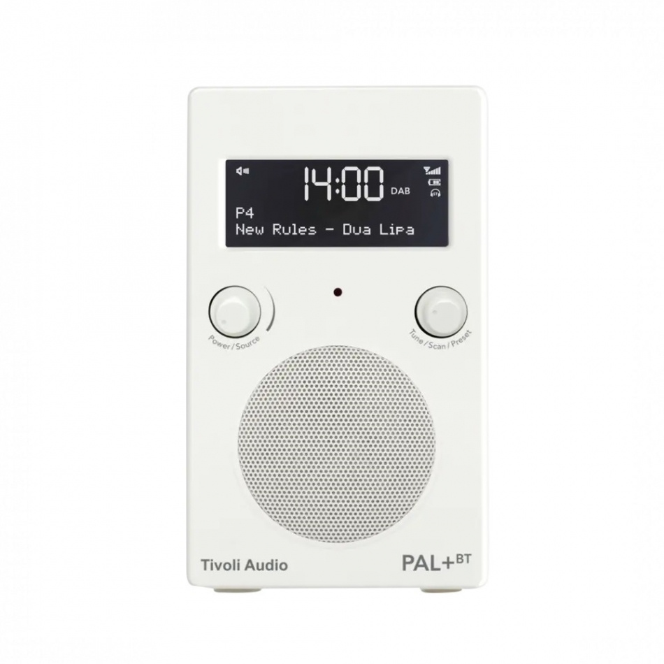 Tivoli Audio PAL+ BT gen 2, vattentålig DAB/FM-radio med Bluetooth, vit