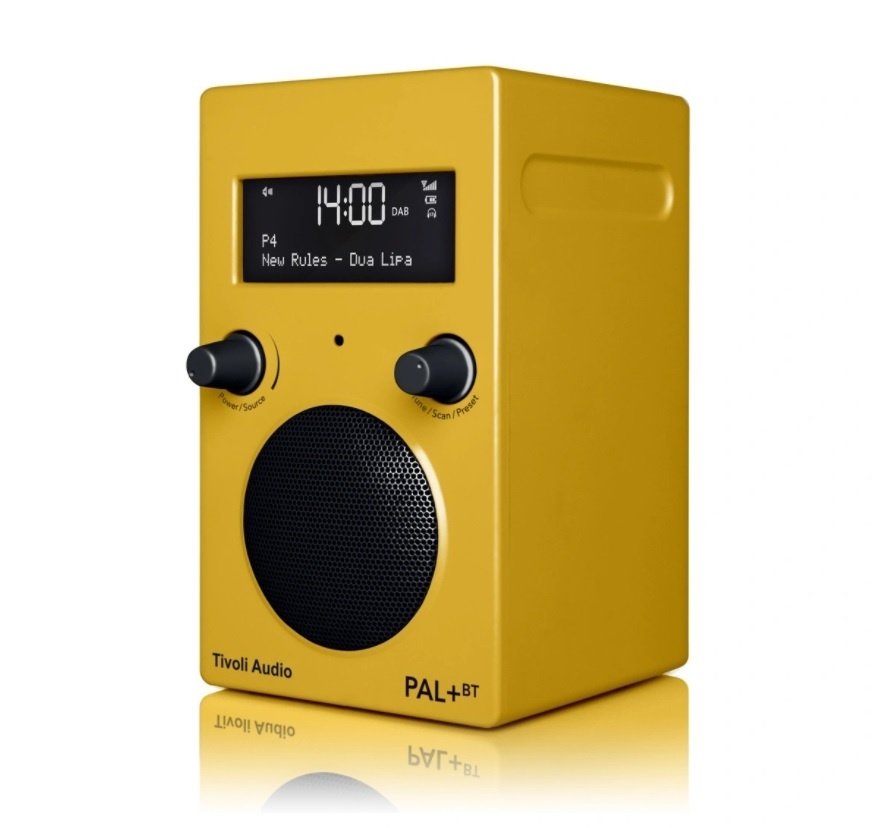 Tivoli Audio PAL+ BT gen 2, vattentålig DAB/FM-radio med Bluetooth, gul