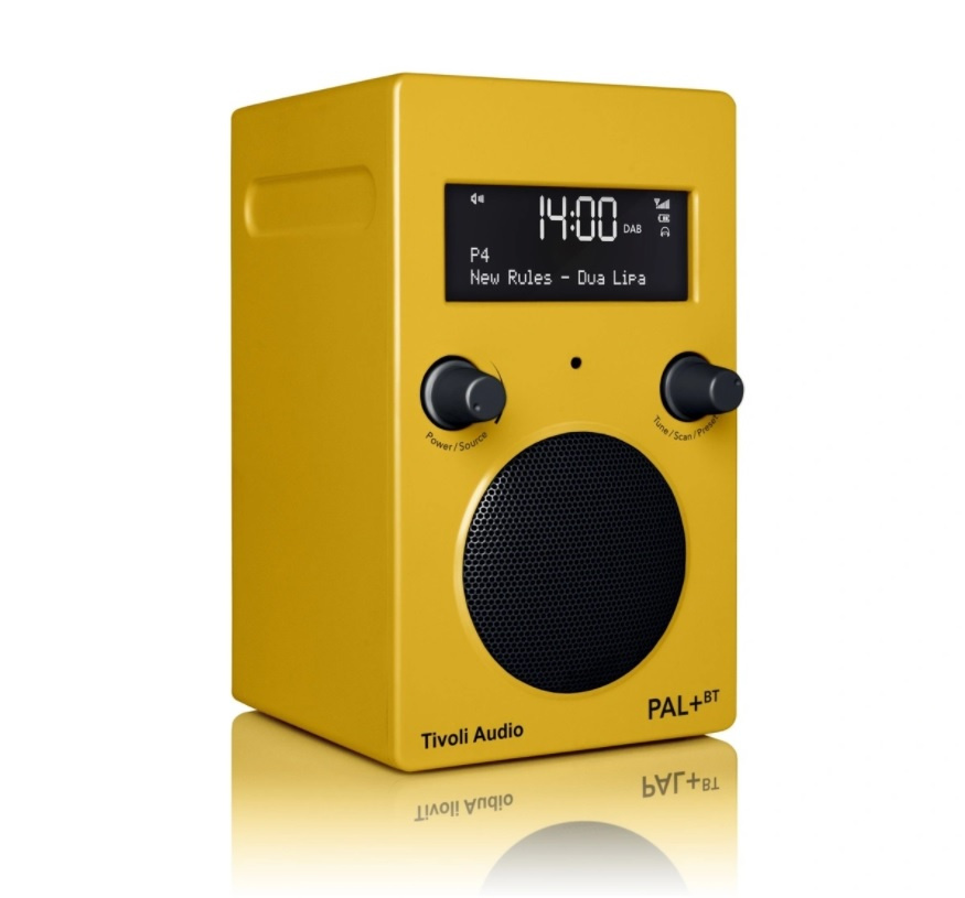 Tivoli Audio PAL+ BT gen 2, vattentålig DAB/FM-radio med Bluetooth, gul