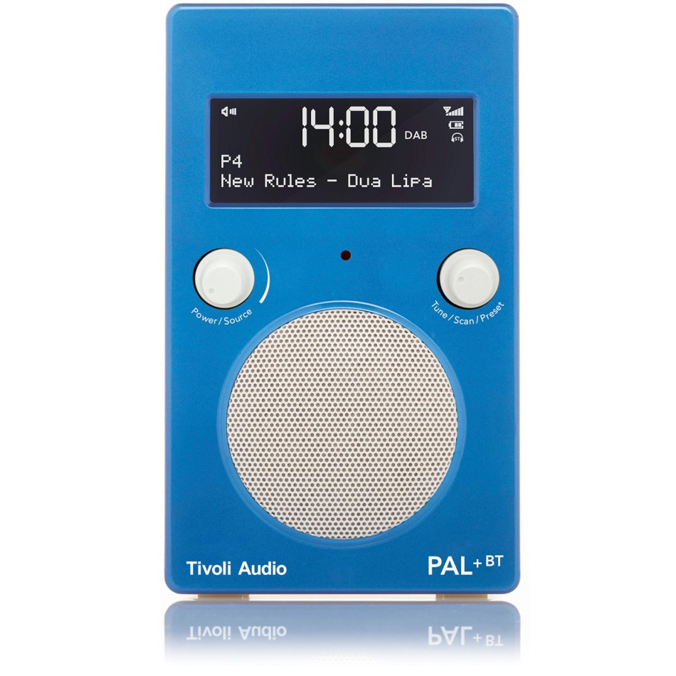 Tivoli Audio PAL+ BT, DAB/FM-radio med Bluetooth, blå/vit