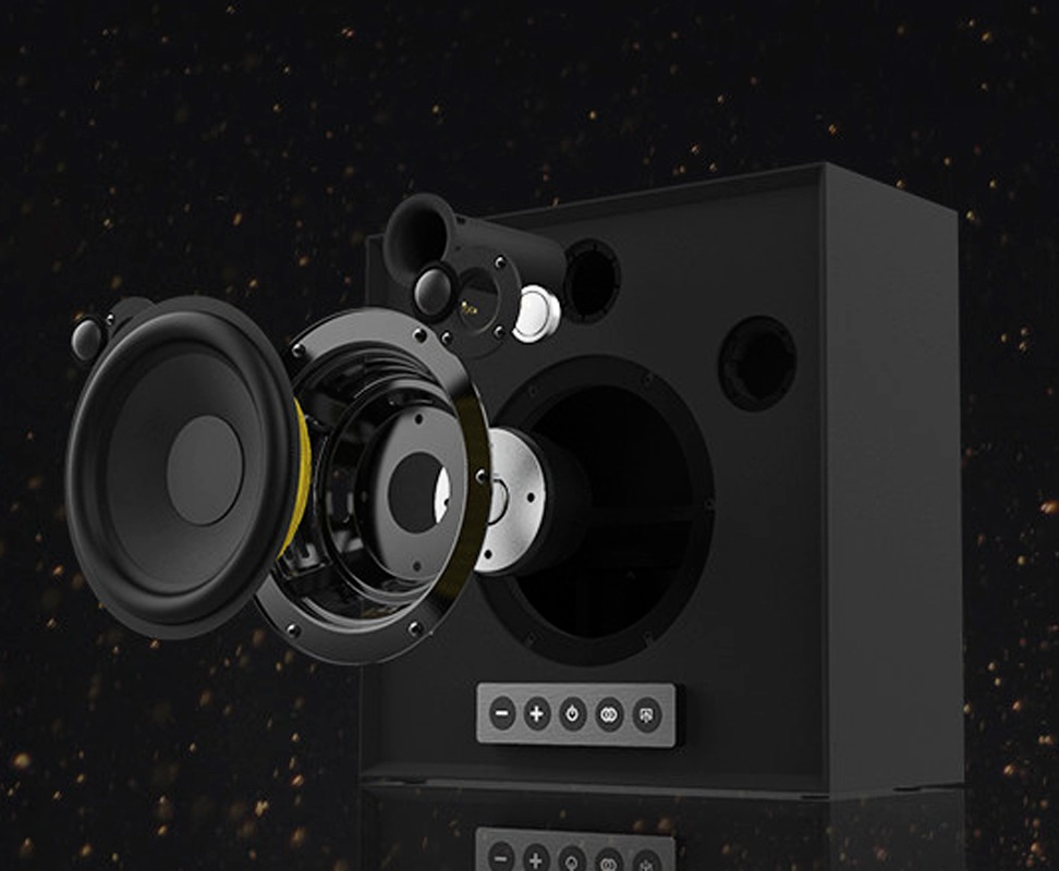 Morel Högtalare med Bluetooth & anpassad för Ikea Kallax, svart