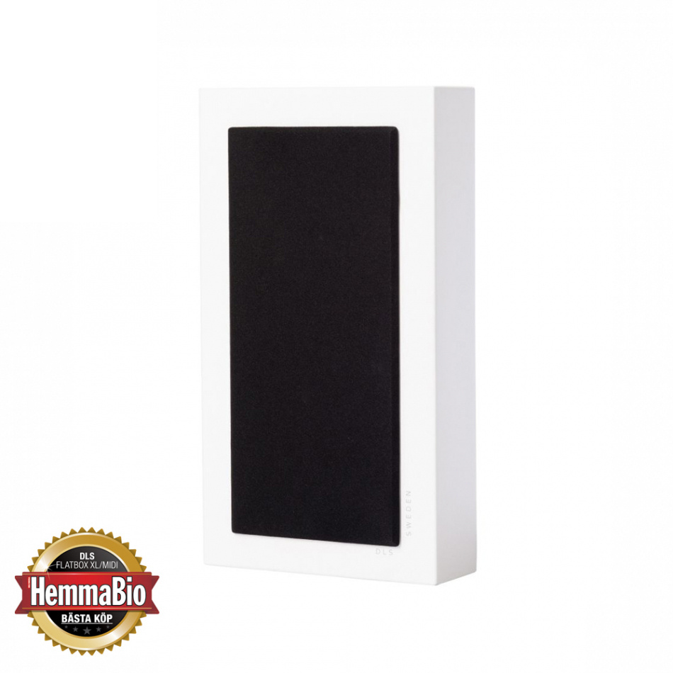 DLS Flatbox Midi vägghögtalare, mattvit styck