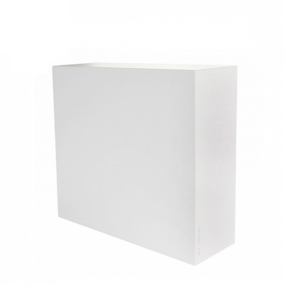 DLS Flatsub Midi väggmonteringsbar aktiv subwoofer, mattvit