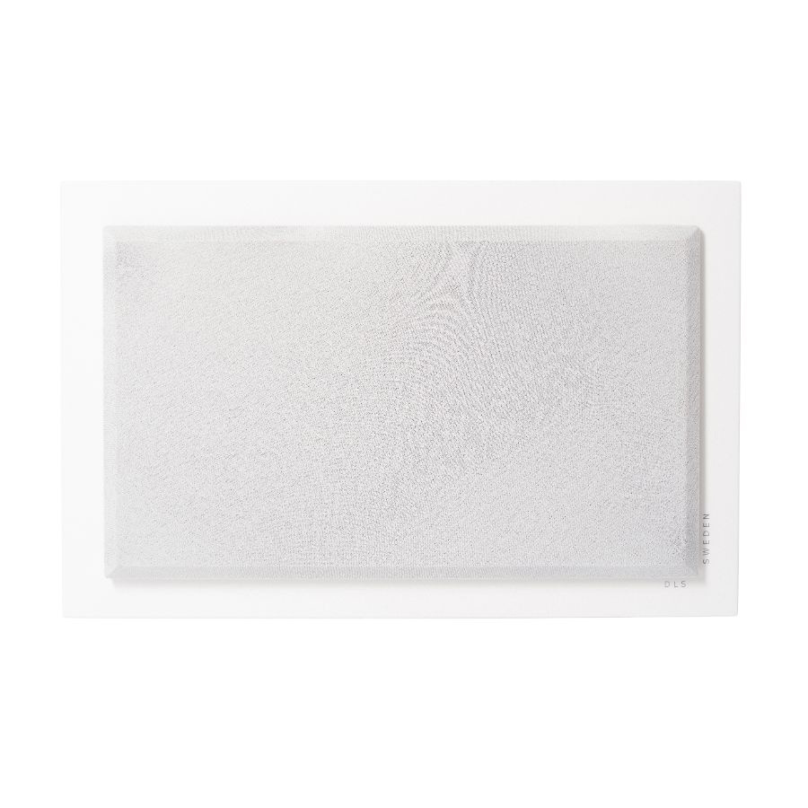 DLS Flatsub 8.2 väggmonteringsbar aktiv subwoofer, mattvit