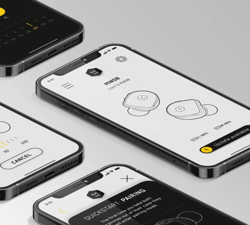 Master & Dynamic MW08 True Wireless In-Ear hörlurar, brun