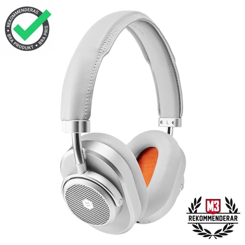 Master & Dynamic MW65 Over-Ear hörlurar med brusreducering, Silver/grå