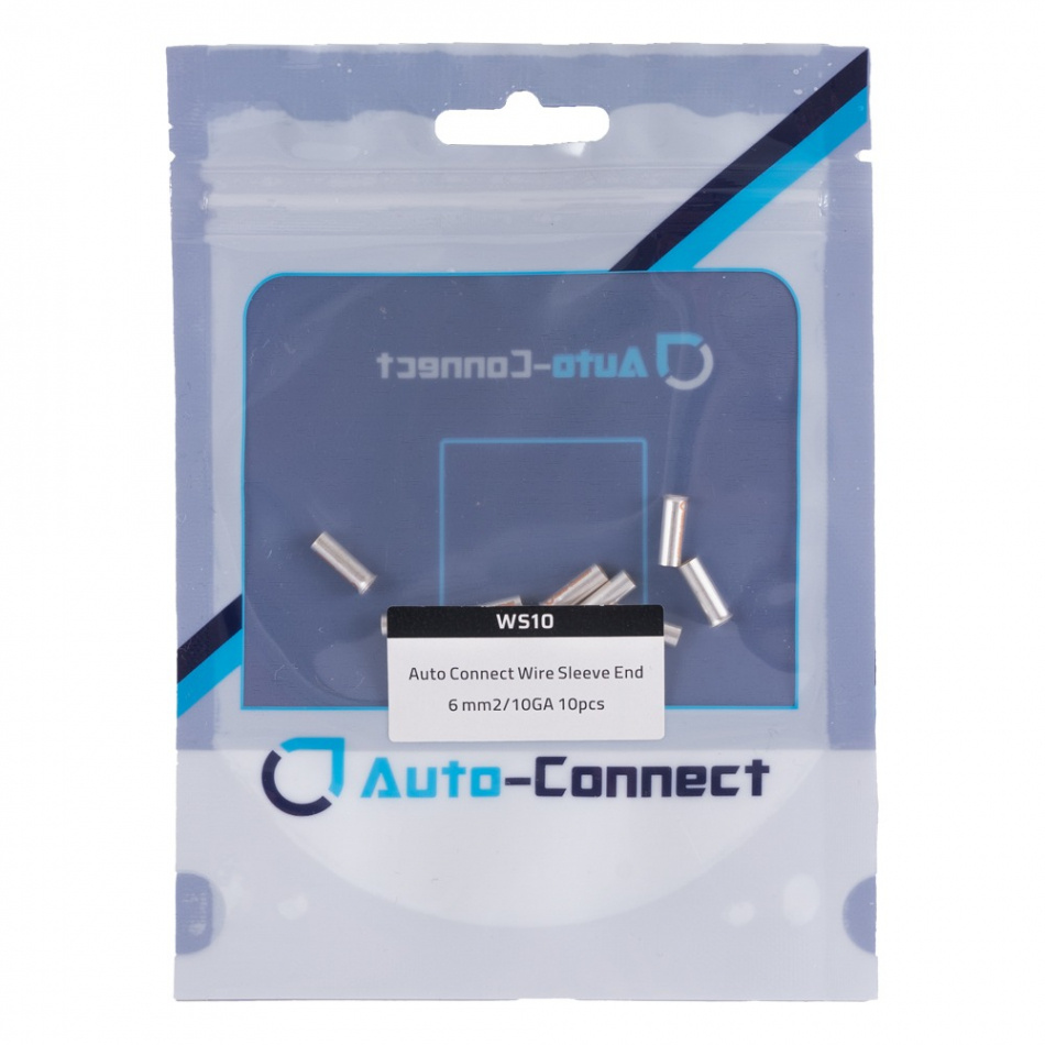 Auto-Connect WS10 kabelhylsor för 6 mm² kabel, 10-pack
