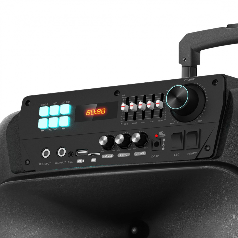 System One PartyBox 120 partyhögtalare med Bluetooth & karaoke