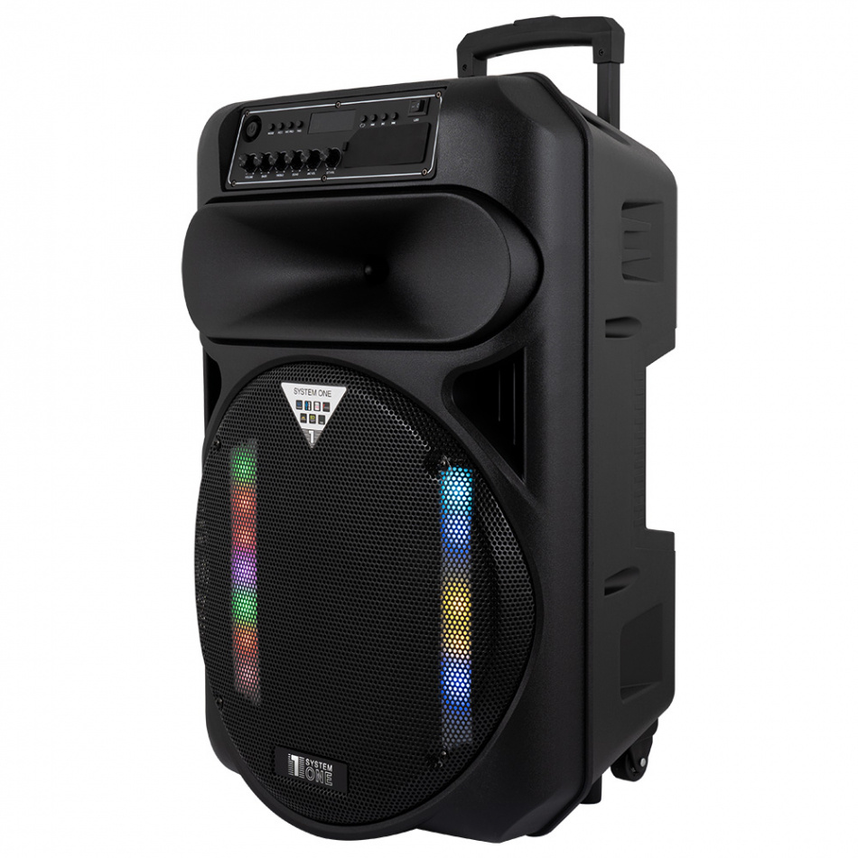 System One Partybox 15 högtalare med Bluetooth & karaoke