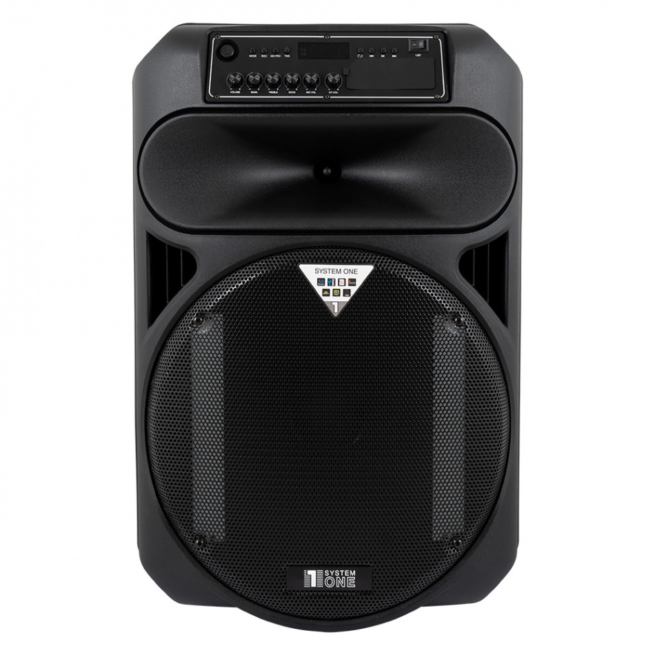 System One Partybox 15 högtalare med Bluetooth & karaoke