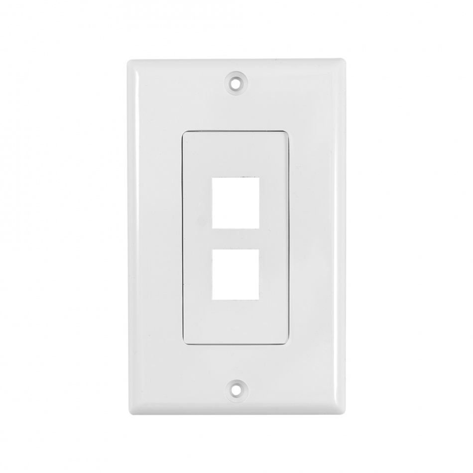 System One WP802 Wallplate, med 2 uttag