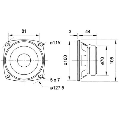 Visaton FR 10 fullregisterelement 8 Ohm, styck