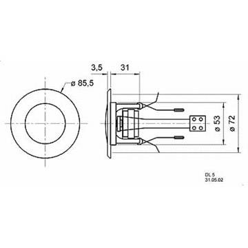 Visaton DL 5 Spotlight inbyggnadshögtalare för tak, styck