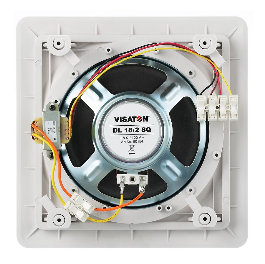 Visaton DL 18/2 SQ infällnadshögtalare 100V-kompatibel, styck