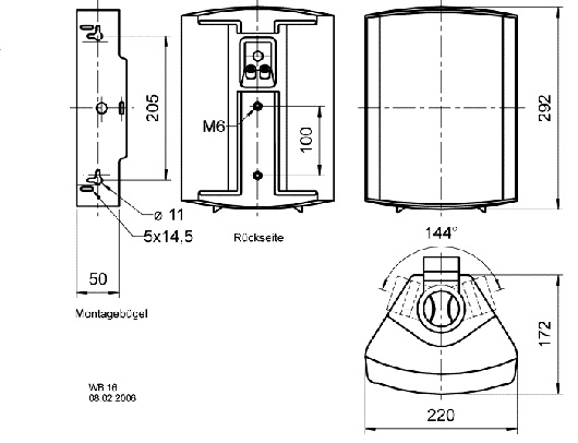 Visaton WB16 utomhushögtalare för 100V, vit styck