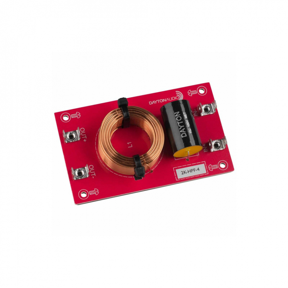 Dayton Audio 2K-HPF-4 Linkwitz-Riley delningsfilter högpass 2 kHz, 4 Ohm