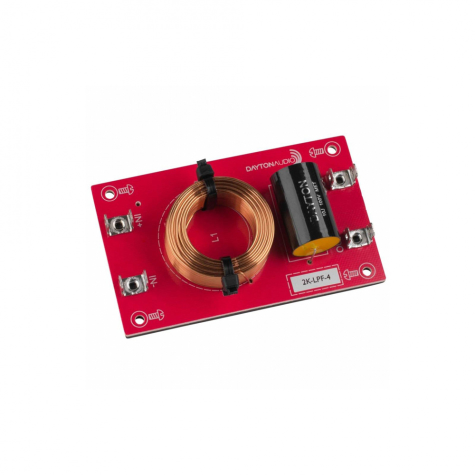 Dayton Audio 2K-LPF-4 Linkwitz-Riley delningsfilter lågpass 2 kHz, 4 Ohm
