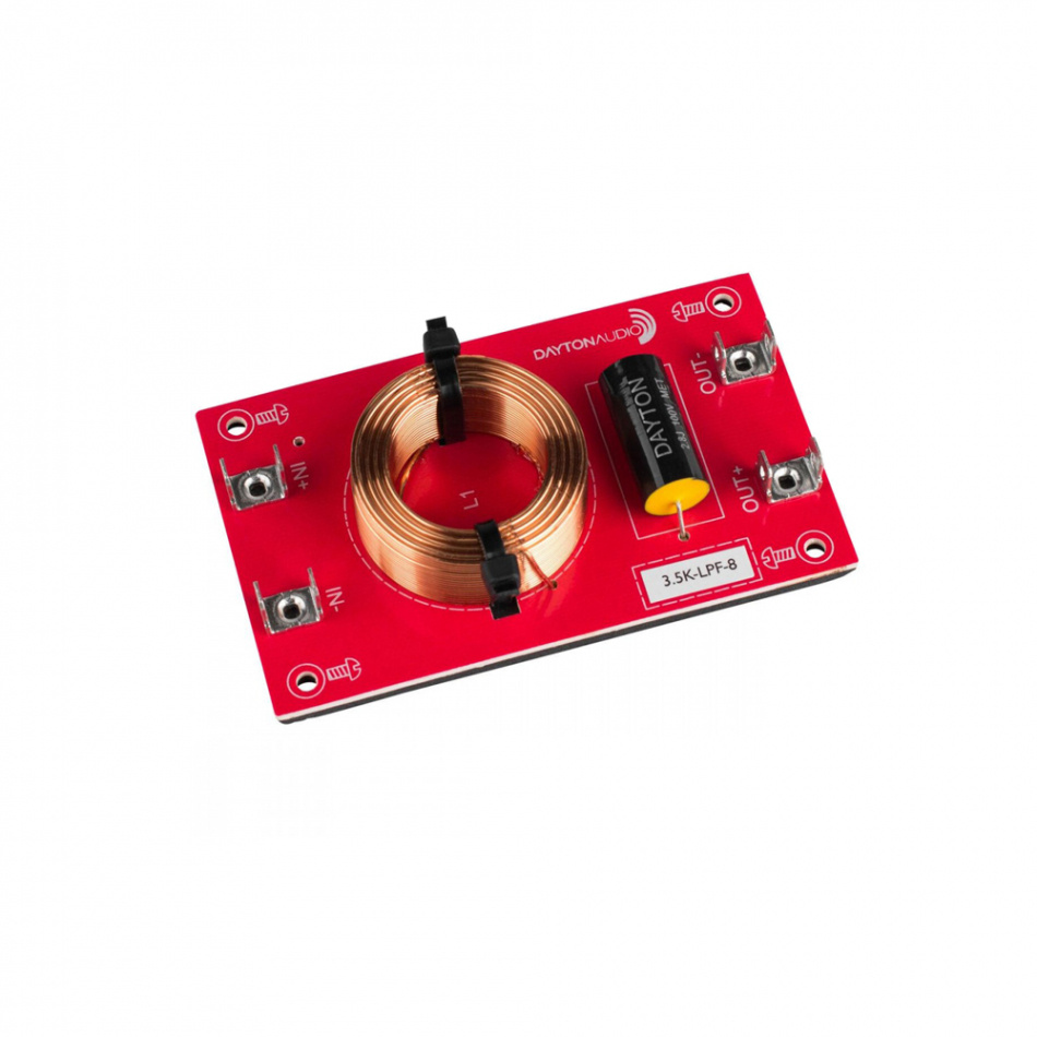 Dayton Audio 3.5K-LPF-8 Linkwitz-Riley delningsfilter lågpass 3.5 kHz, 8 Ohm