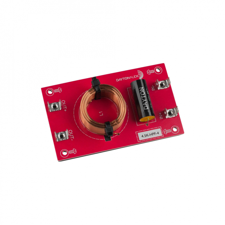 Dayton Audio 4.5K-HPF-4 Linkwitz-Riley delningsfilter högpass 4.5 kHz, 4 Ohm