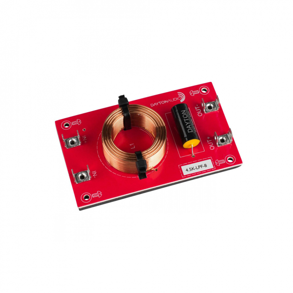 Dayton Audio 4.5K-LPF-8 Linkwitz-Riley delningsfilter lågpass 4.5 kHz, 8 Ohm