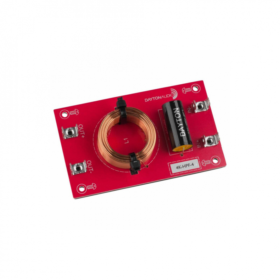 Dayton Audio 4K-HPF-4 Linkwitz-Riley delningsfilter högpass 4 kHz, 4 Ohm