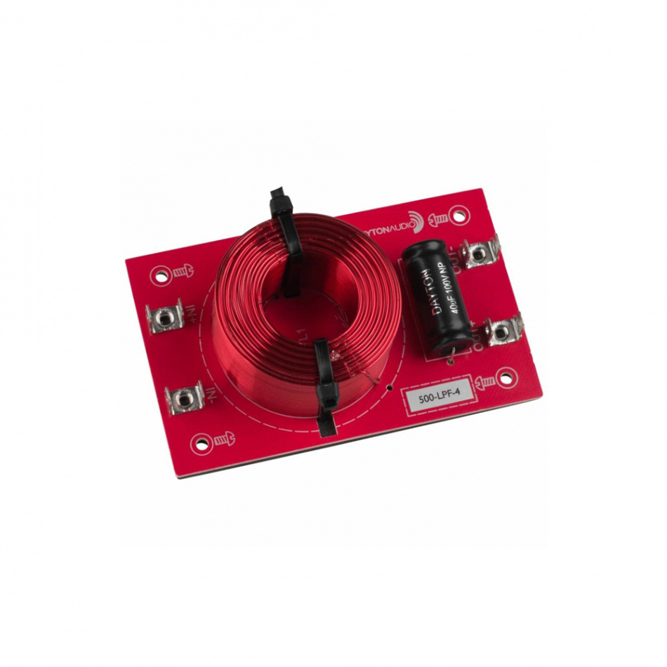 Dayton Audio 500-LPF-4 Linkwitz-Riley delningsfilter lågpass 500 Hz, 4 Ohm