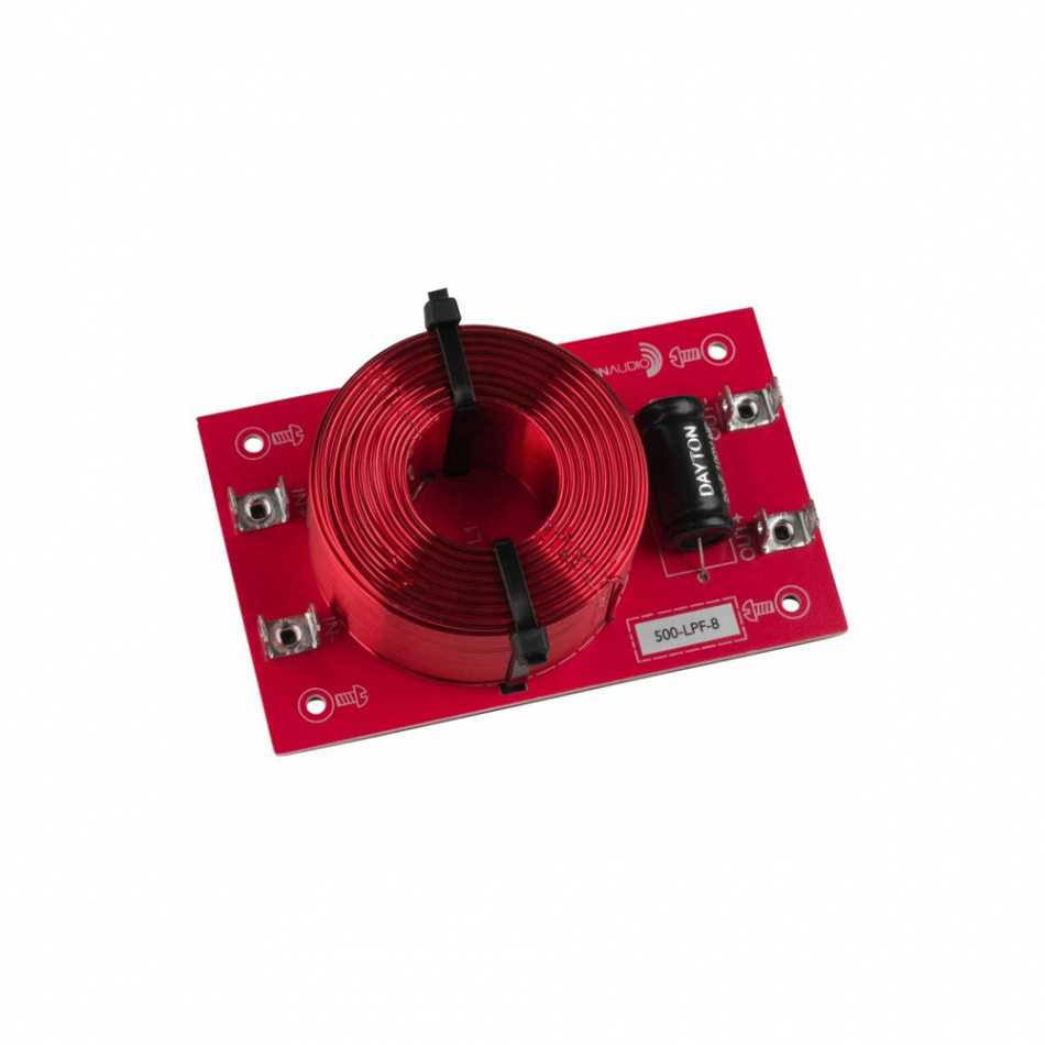 Dayton Audio 500-LPF-8 Linkwitz-Riley delningsfilter lågpass 500 Hz, 8 Ohm