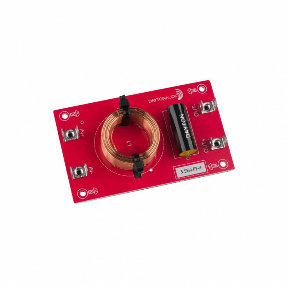 Dayton Audio 5.5K-LPF-4 Linkwitz-Riley delningsfilter lågpass 5.5 kHz, 4 Ohm