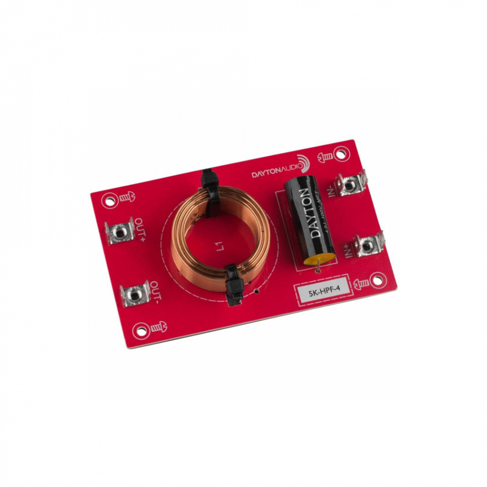 Dayton Audio 5K-HPF-4 Linkwitz-Riley delningsfilter högpass 5 kHz, 4 Ohm