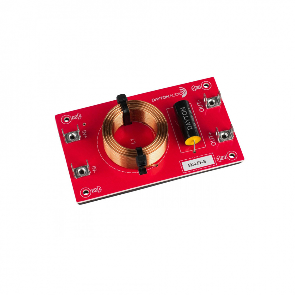 Dayton Audio 5K-LPF-8 Linkwitz-Riley delningsfilter lågpass 5 kHz, 8 Ohm