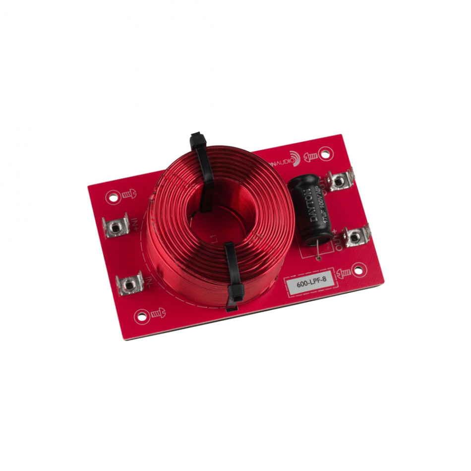 Dayton Audio 600-LPF-8 Linkwitz-Riley delningsfilter lågpass 600 Hz, 8 Ohm