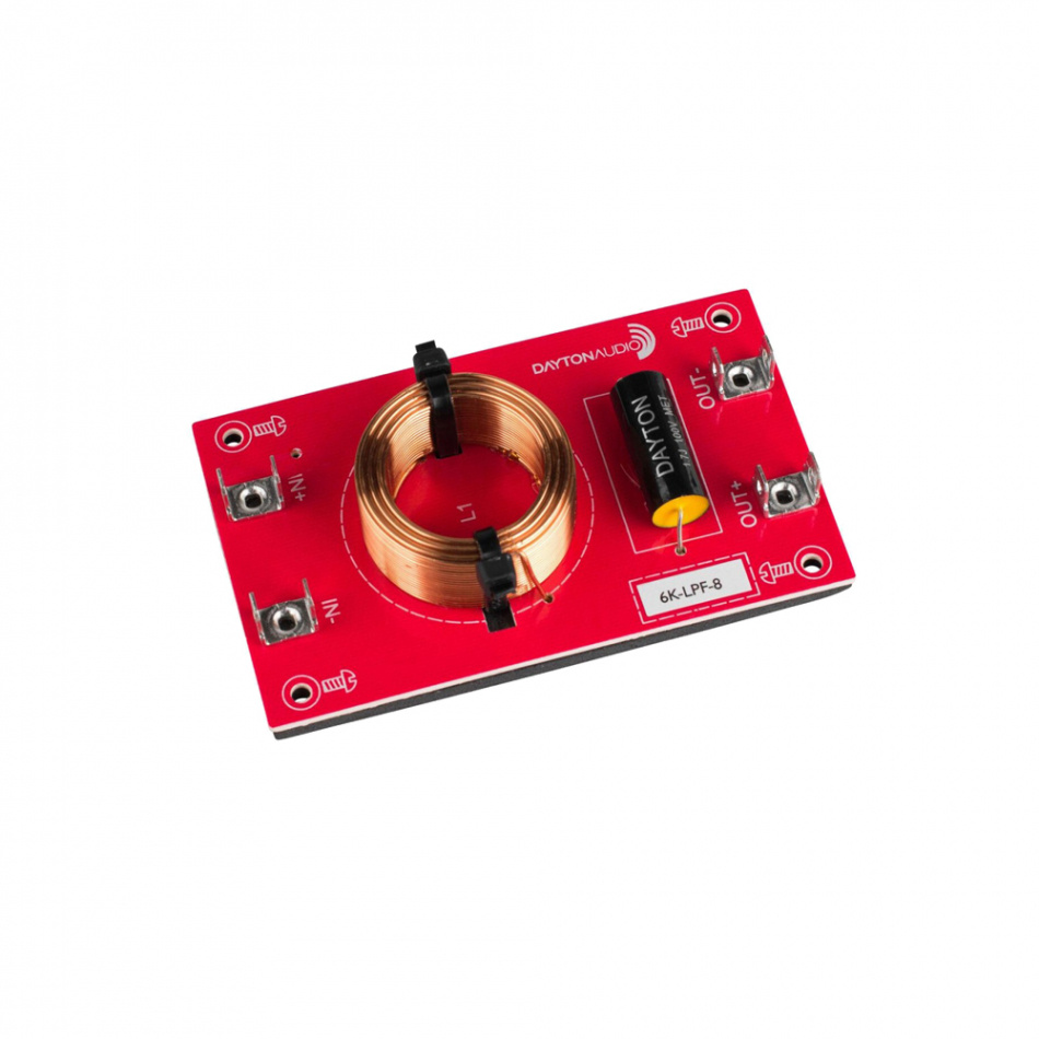 Dayton Audio 6K-LPF-8 Linkwitz-Riley delningsfilter lågpass 6 kHz, 8 Ohm