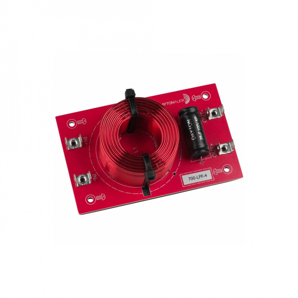 Dayton Audio 700-LPF-4 Linkwitz-Riley delningsfilter lågpass 700 Hz, 4 Ohm