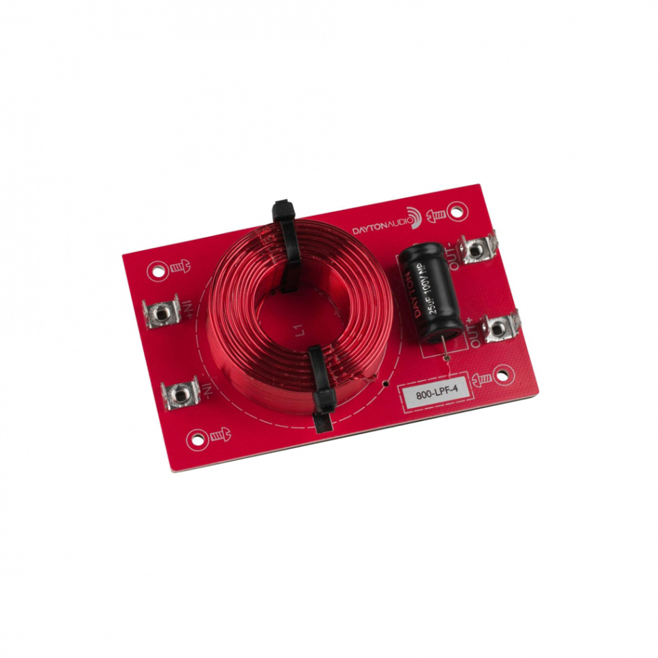 Dayton Audio 800-LPF-4 Linkwitz-Riley delningsfilter lågpass 800 Hz, 4 Ohm