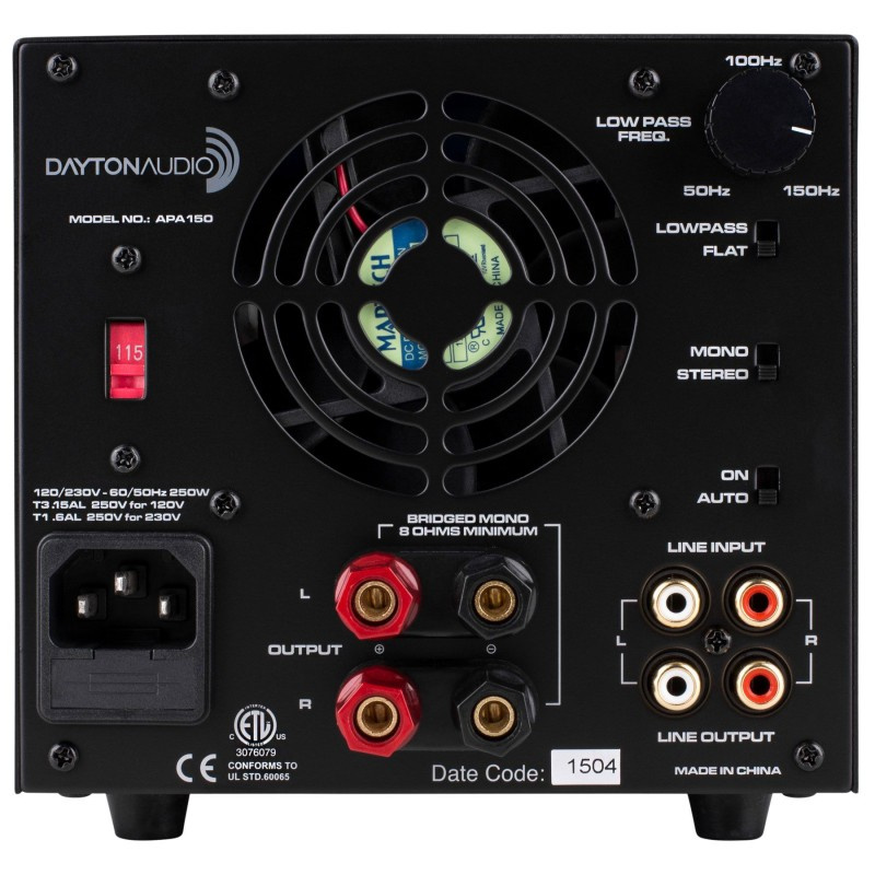 Dayton Audio APA150 subwooferförstärkare & för Basshakers