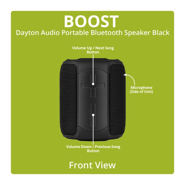 Dayton Audio Boost portabel IPX7-certifierad Bluetooth-högtalare