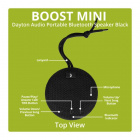 Dayton Audio Boost Mini portabel IPX7-certifierad Bluetooth-hgtalare