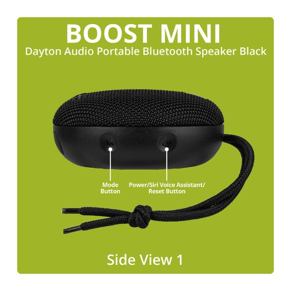 Dayton Audio Boost Mini portabel IPX7-certifierad Bluetooth-högtalare