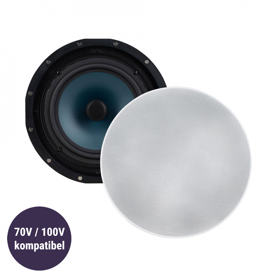 Dayton Audio CC80TPW infällnadshögtalare för tak 100V, par