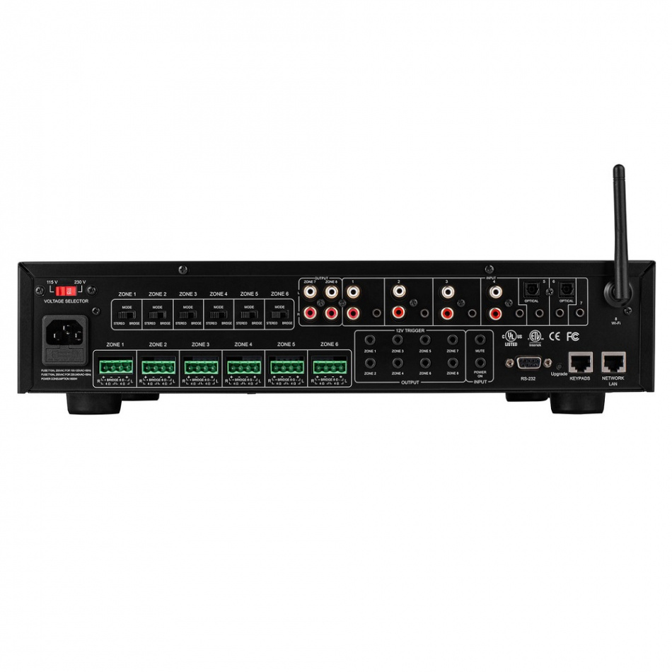 Dayton Audio DAX88 multiroom förstärkare med nätverk, 12-kanaler