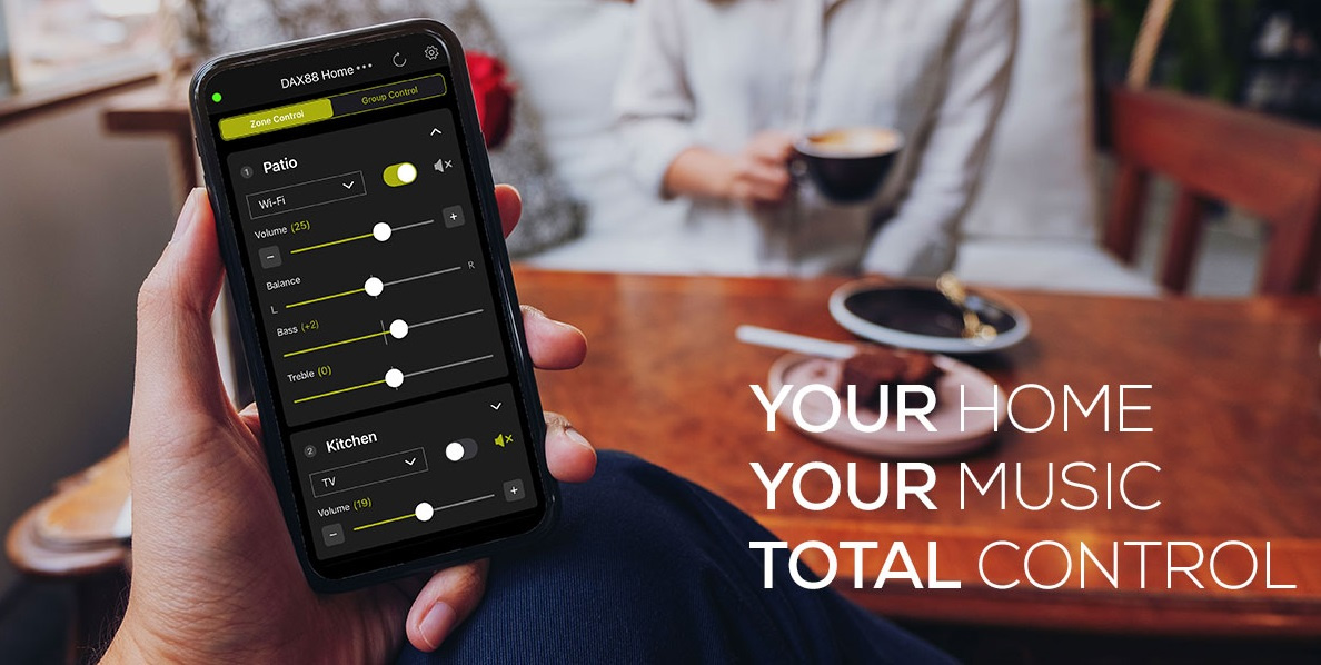 Dayton Audio DAX88 multiroom förstärkare med nätverk, 12-kanaler