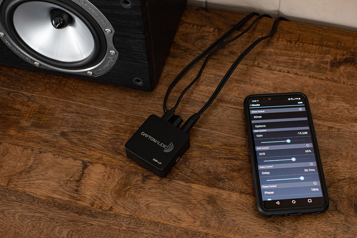 Dayton Audio DSP-LF, bas-EQ