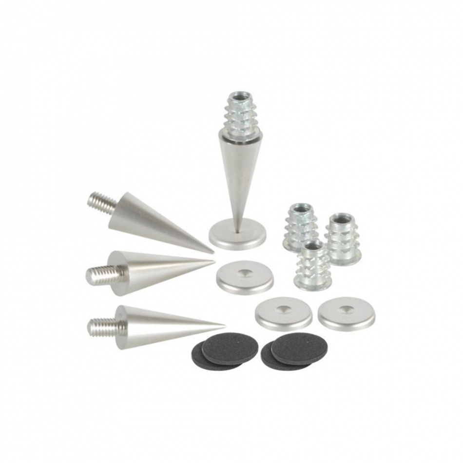 Dayton Audio DSS3-SN spikes 4-pack, Satin Nickel