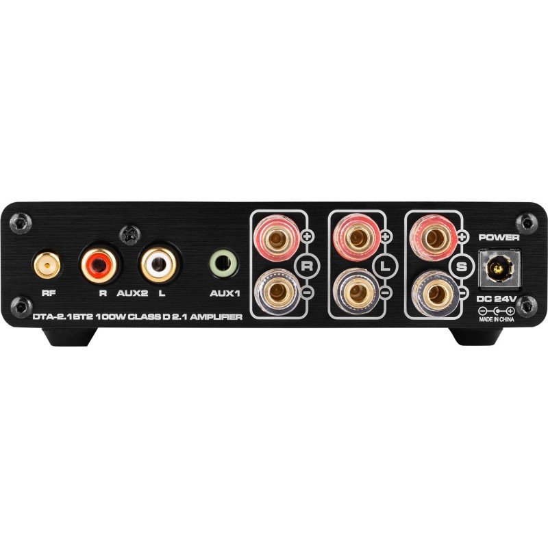 Dayton Audio DTA-2.1BT2 kompakt stereoförstärkare med Bluetooth & substeg